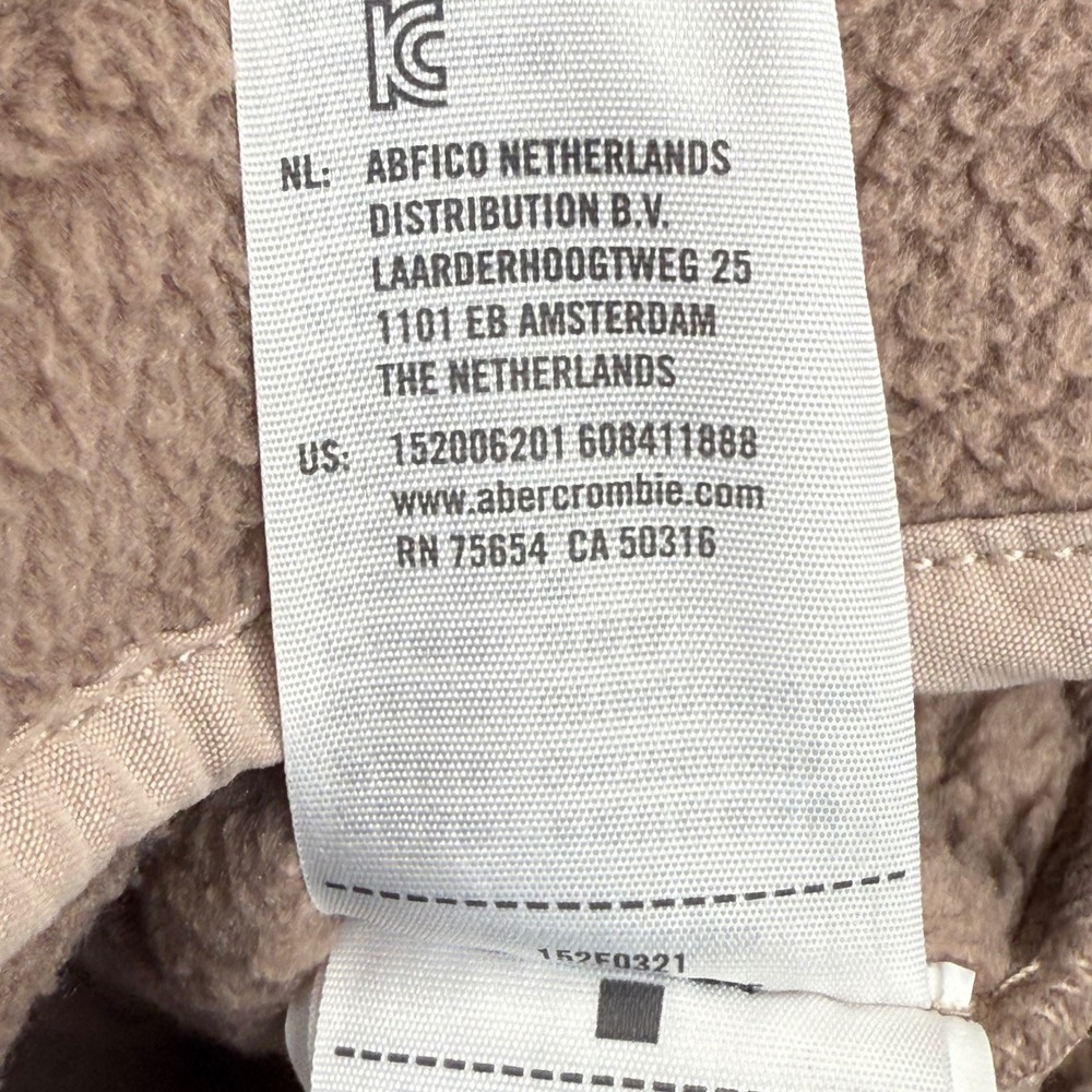 Abercrombie‎ & Fitch Womens Quilted Sherpa Pullover Sweatshirt Size S - Picture 9 of 11